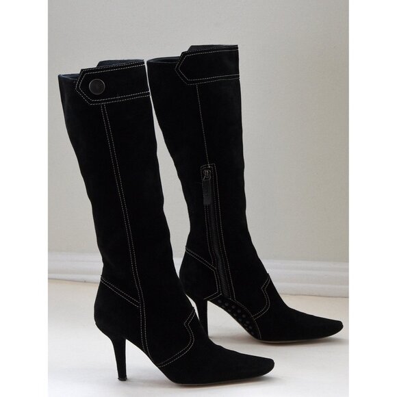 Tod's Shoes - Tod's knee high suede boots - black - sz 7.5